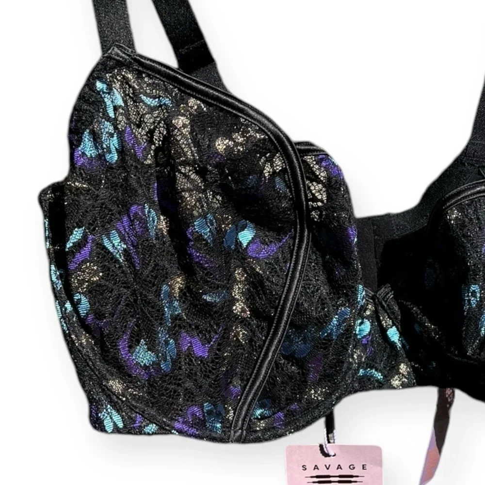 🌻NEW w/tags Savage x Fenty Butterfly Wings Unlined Lace Tulip Cup Bra Size 38G